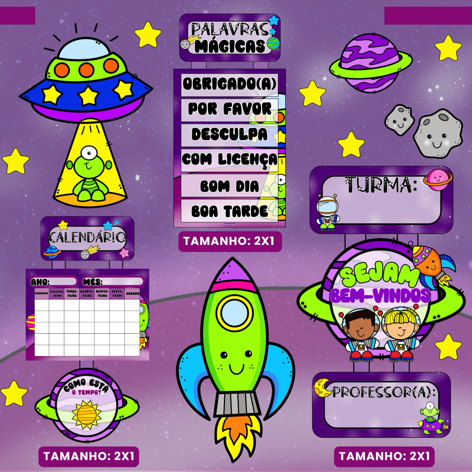 Kit Sala de Aula : Tema Astronauta - Imagem 12