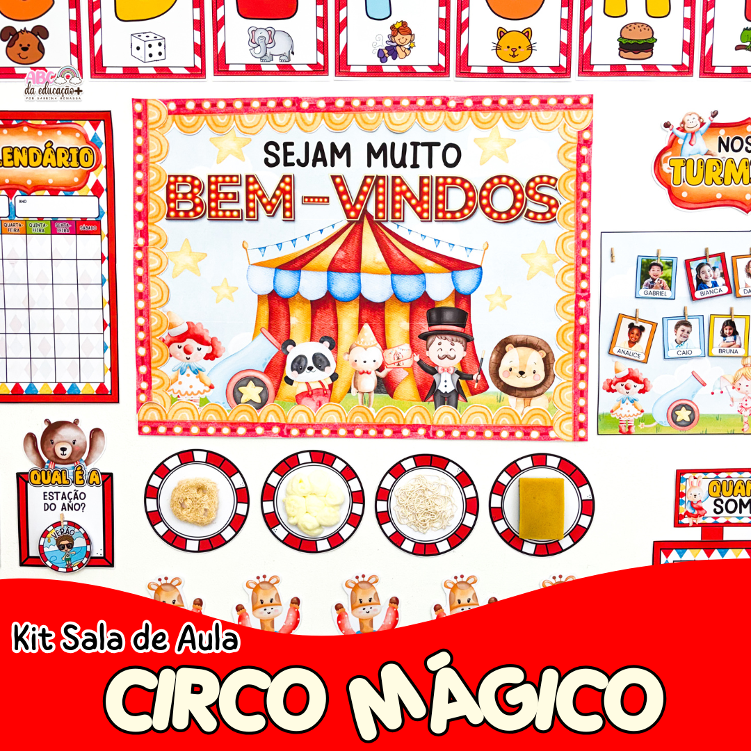 Kit Sala de Aula : Circo Mágico Educação Infantil