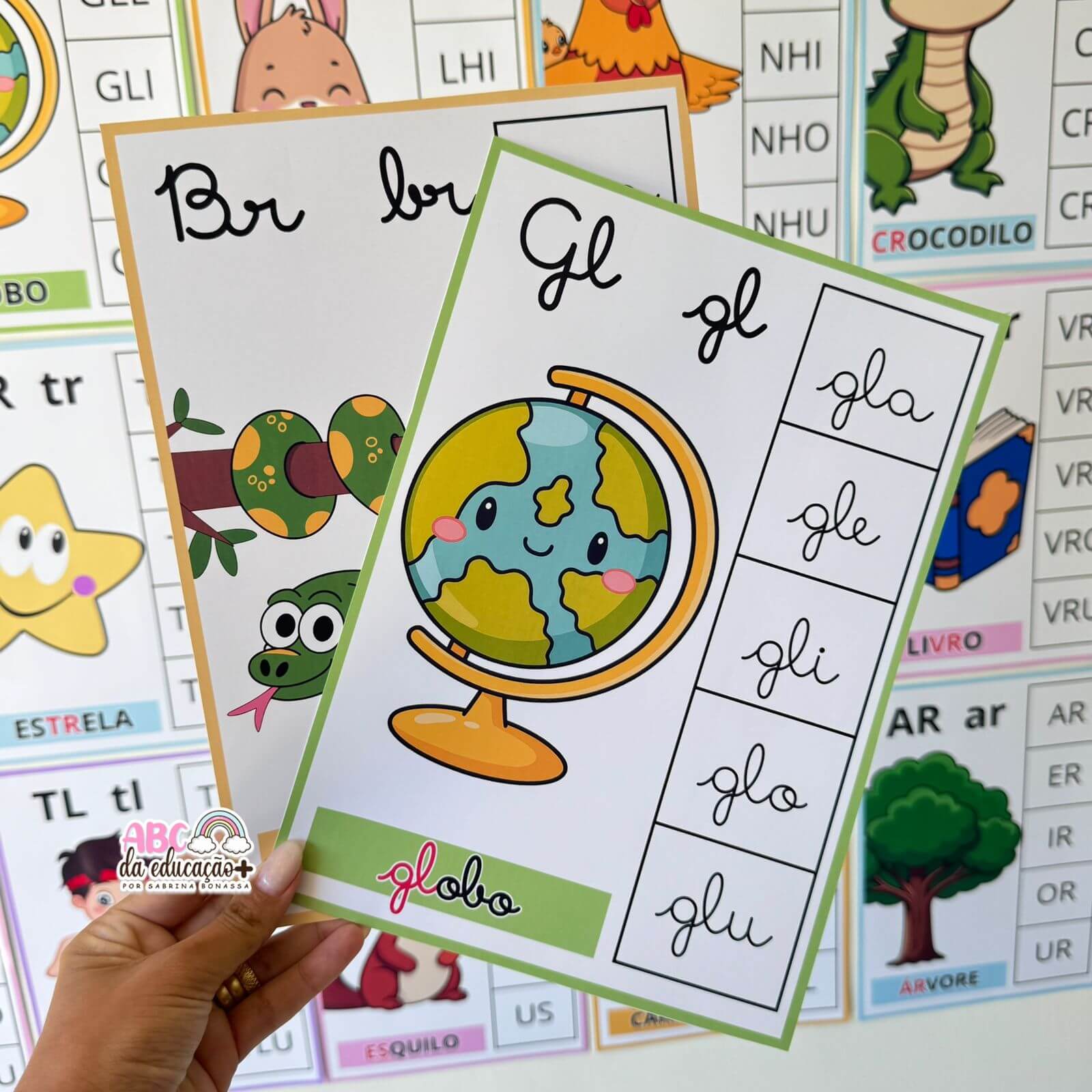 Silabário de Parede Ilustrado Sílabas Complexas– 3 Modelos Inclusos - Imagem 7
