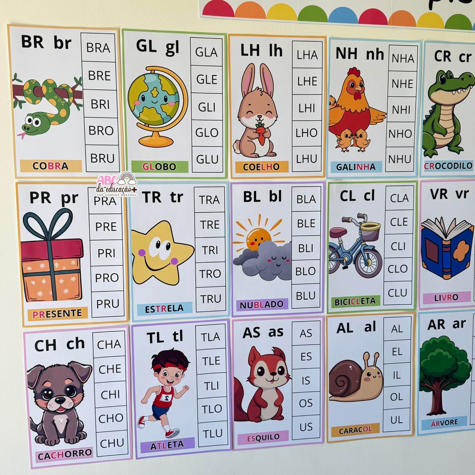 Silabário de Parede Ilustrado Sílabas Complexas– 3 Modelos Inclusos - Imagem 4