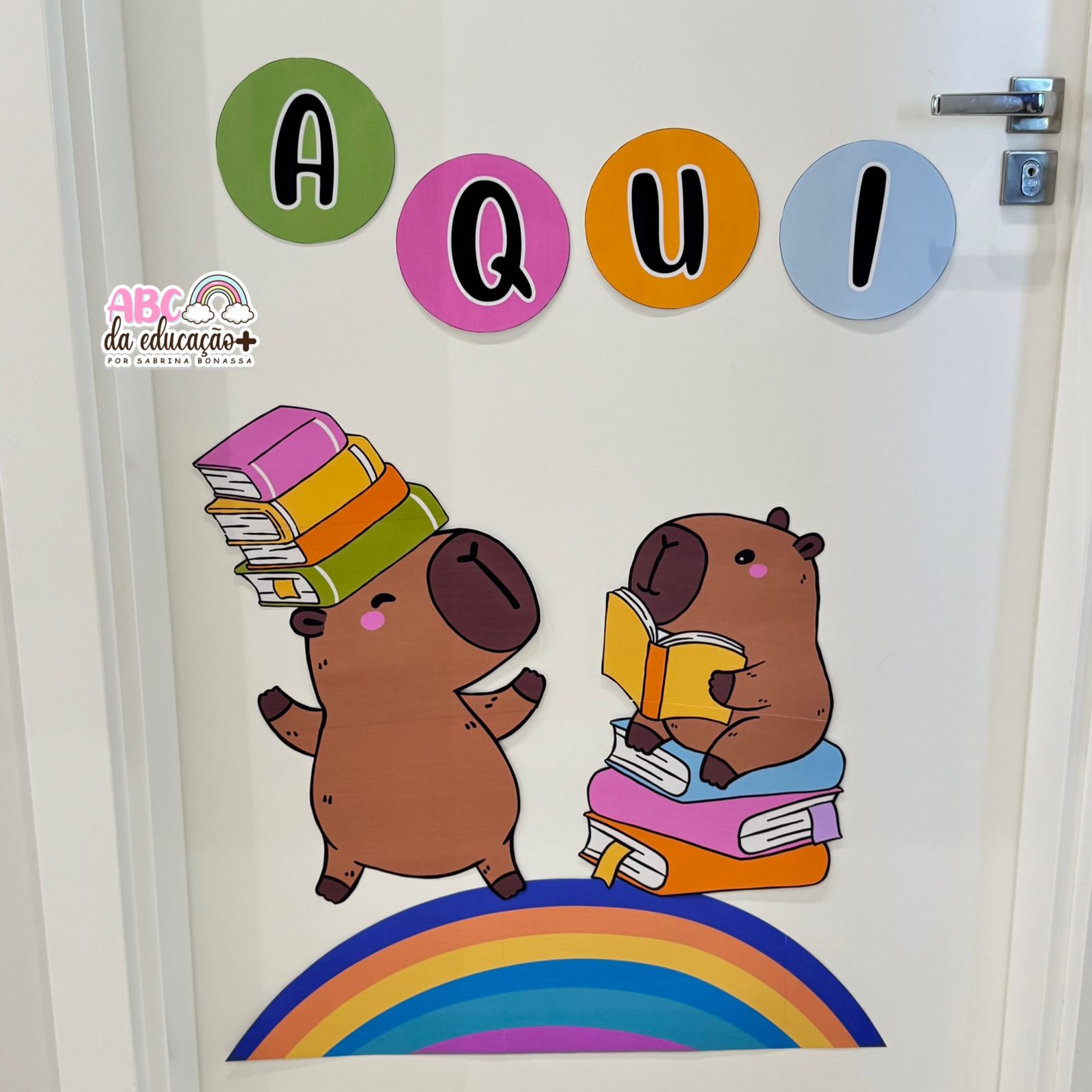 Painel de Porta Volta às Aulas - Tema Capivara - Imagem 5