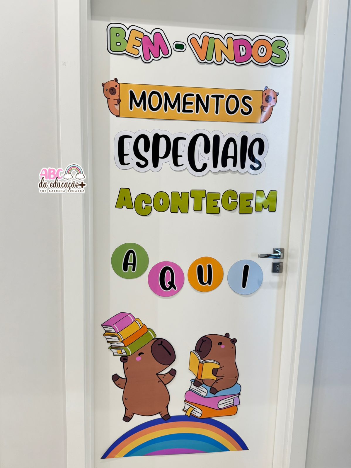 Painel de Porta Volta às Aulas - Tema Capivara - Imagem 7