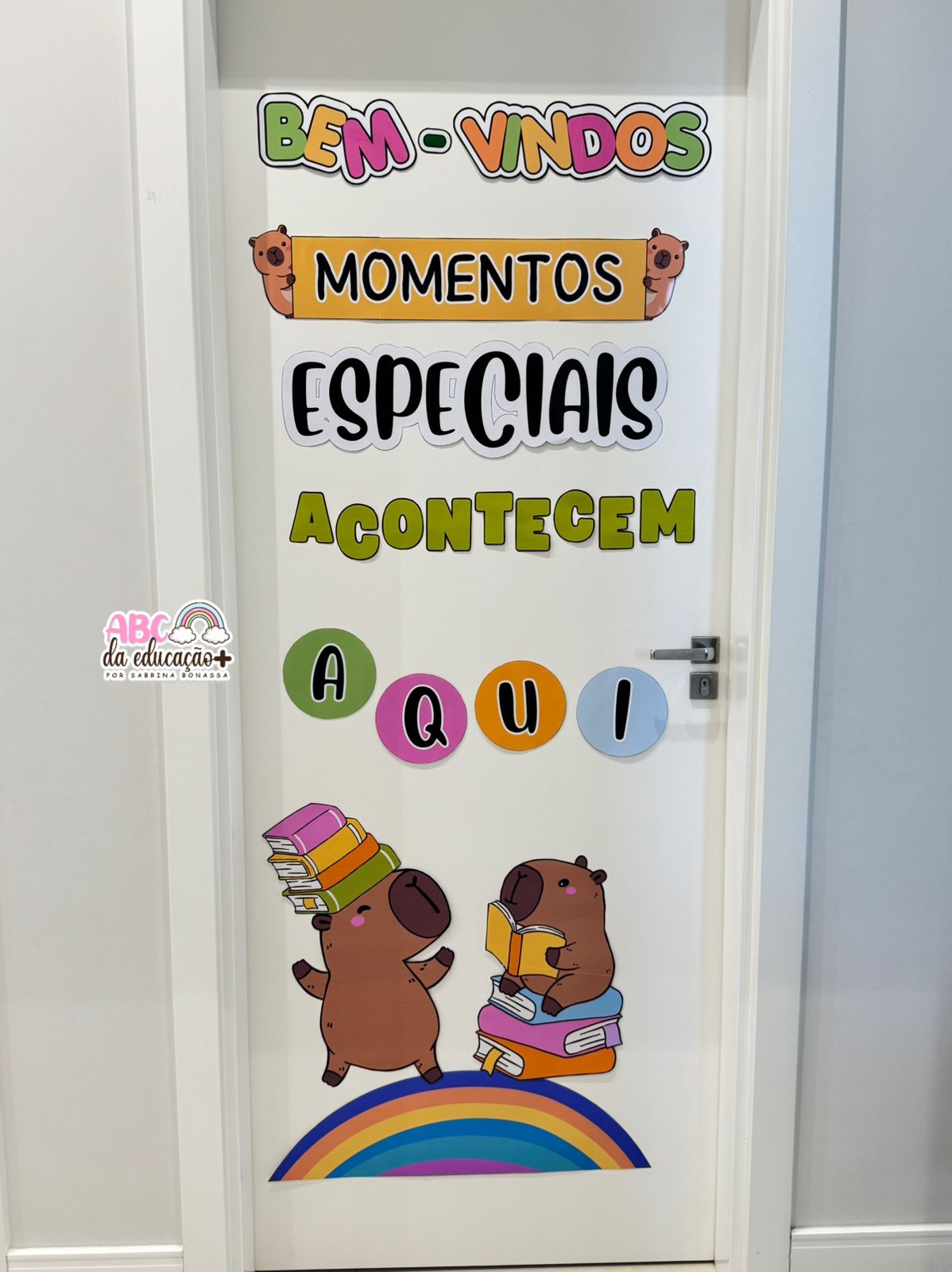 Painel de Porta Volta às Aulas - Tema Capivara - Imagem 8