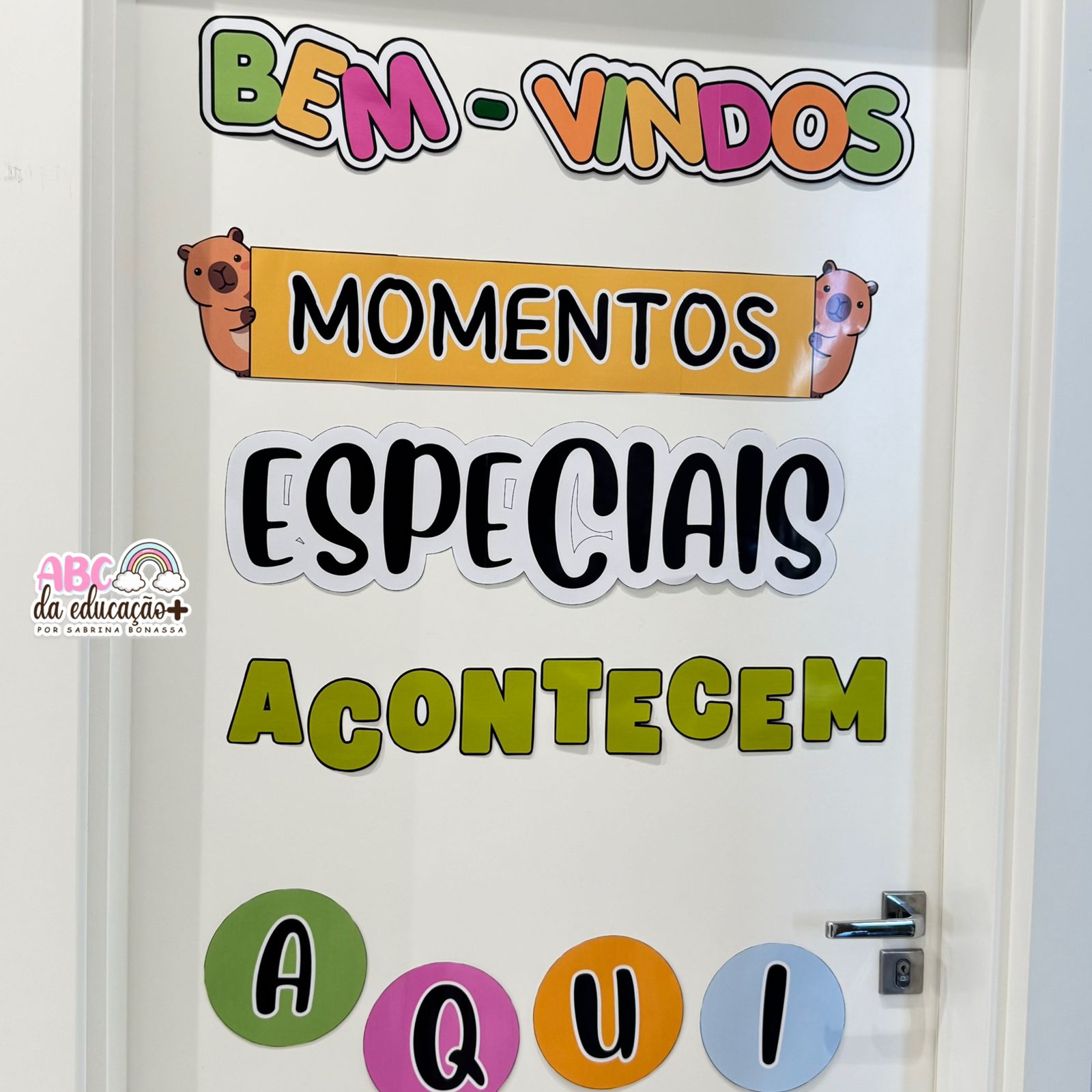 Painel de Porta Volta às Aulas - Tema Capivara - Imagem 6