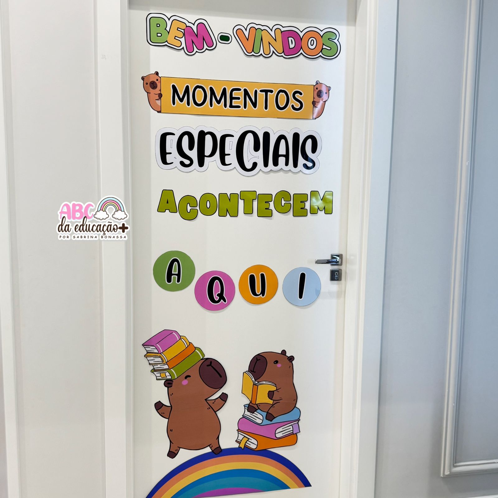 Painel de Porta Volta às Aulas - Tema Capivara - Imagem 4