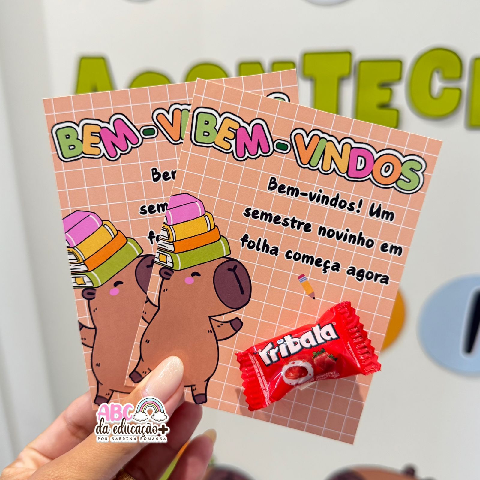 Painel de Porta Volta às Aulas - Tema Capivara - Imagem 9