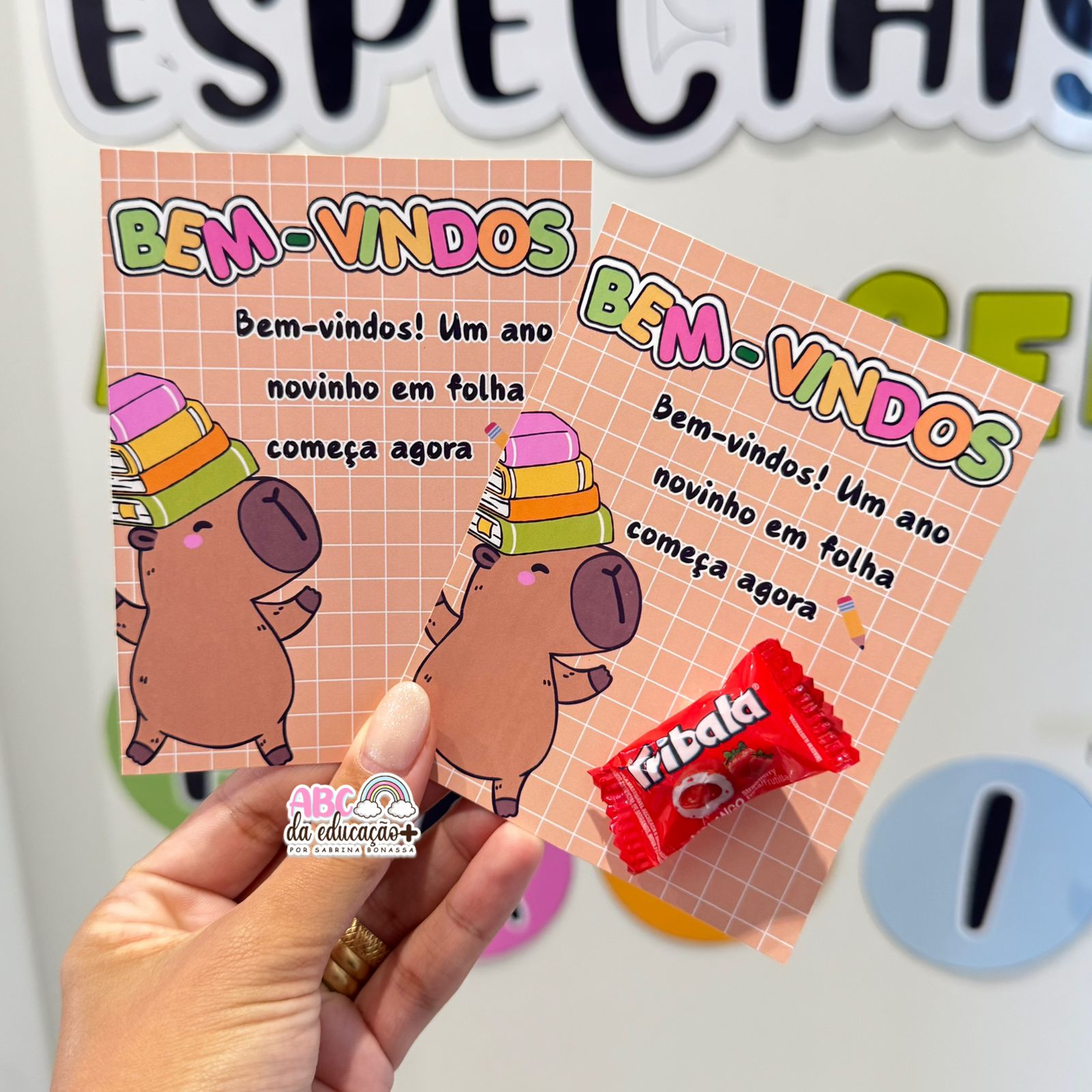 Painel de Porta Volta às Aulas - Tema Capivara - Imagem 2