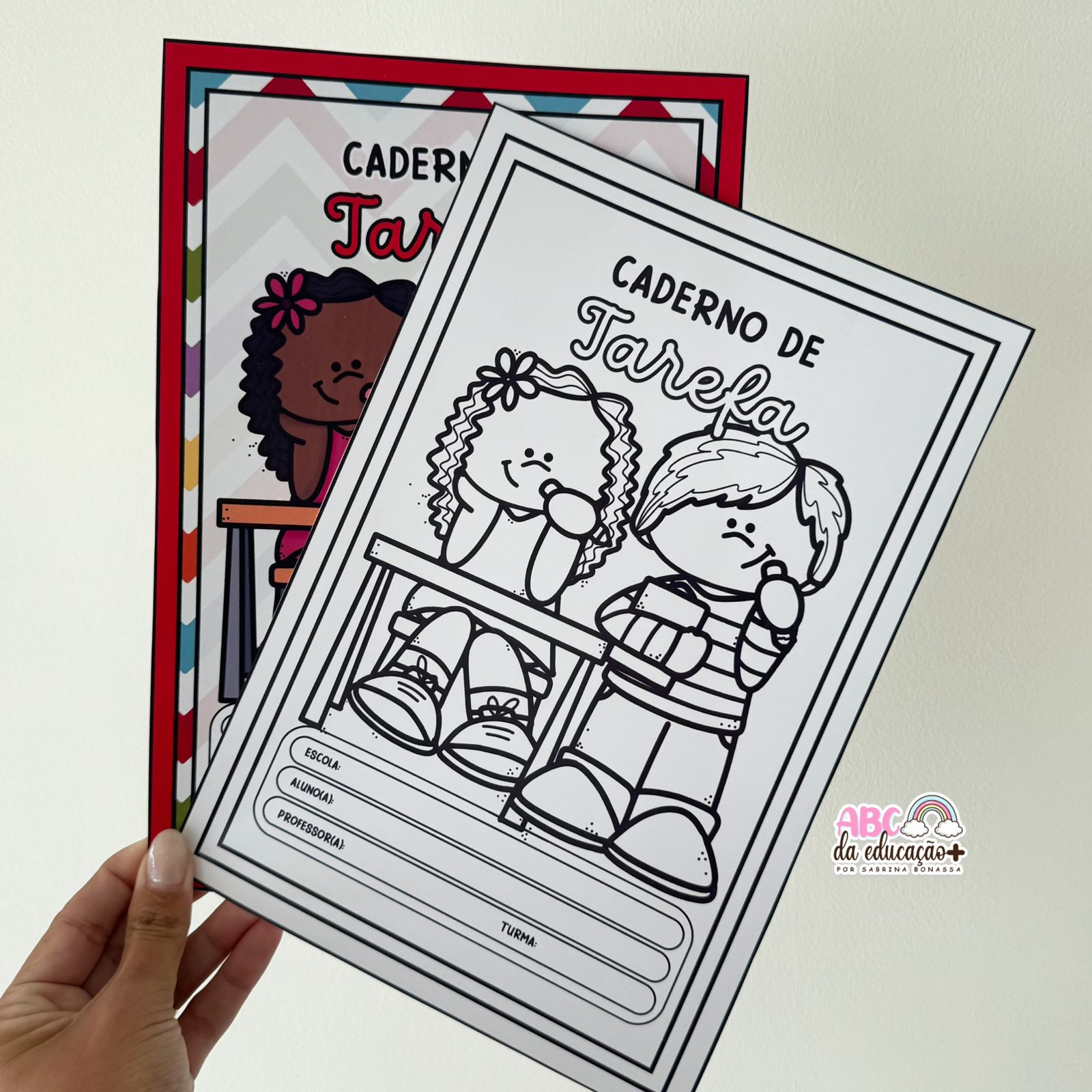 Capinhas de Caderno – Tema Crianças (Coloridas e para Colorir) - Imagem 6