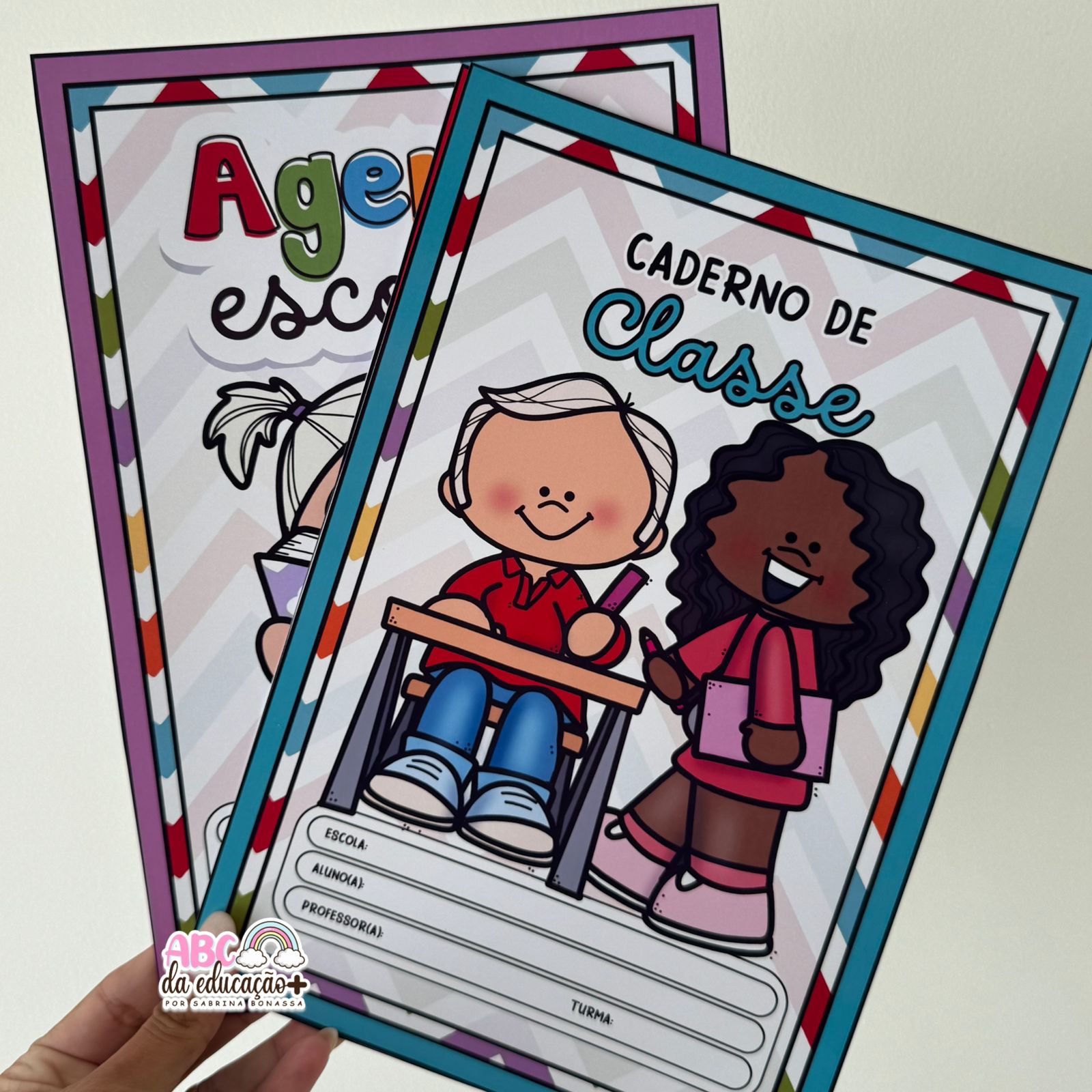 Capinhas de Caderno – Tema Crianças (Coloridas e para Colorir) - Imagem 8