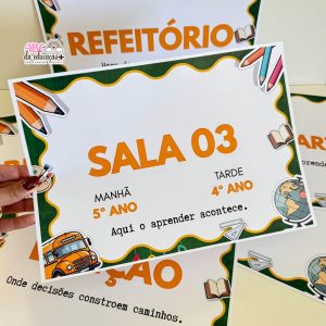 Plaquinhas de Identificação para Ambientes Escolares - Editável