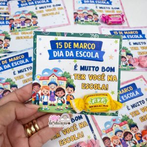 Cartões Dia da Escola Lembrancinha 15 de Março