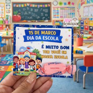 Cartões Dia da Escola Lembrancinha 15 de Março