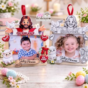 Lembrancinha Porta-Retrato Páscoa Cristã