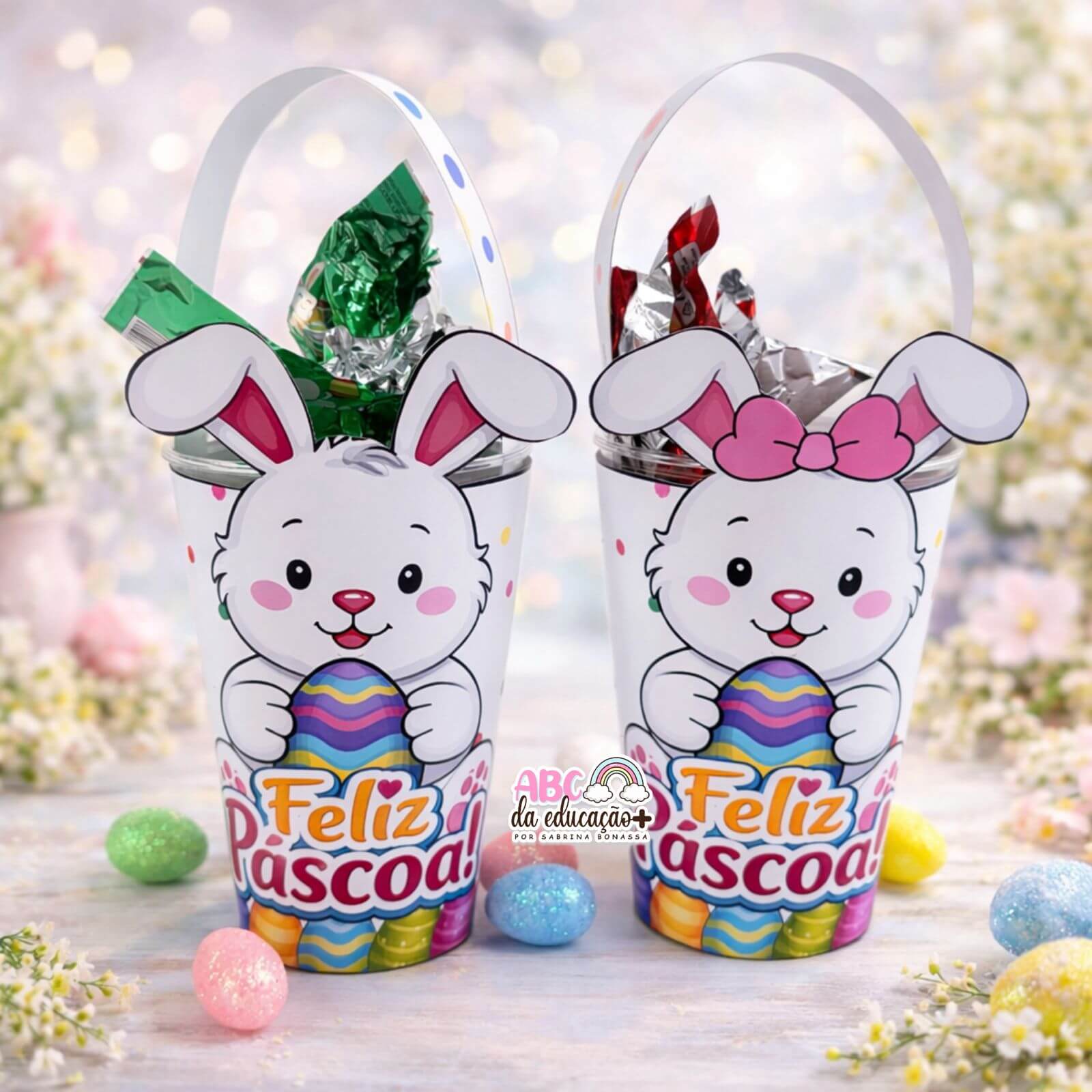 Lembrancinha Copo de Páscoa Coelhinho - Imagem 6