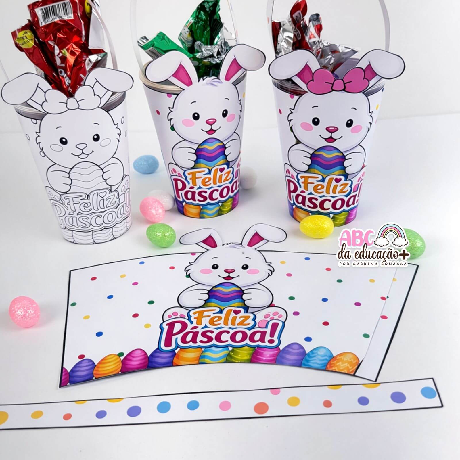Lembrancinha Copo de Páscoa Coelhinho - Imagem 8