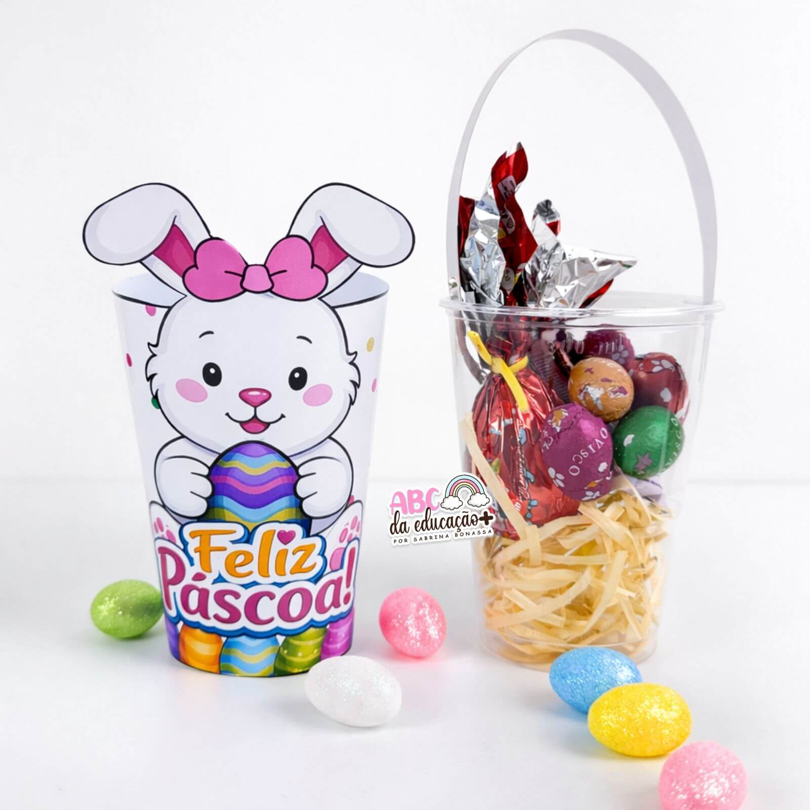 Lembrancinha Copo de Páscoa Coelhinho - Imagem 3