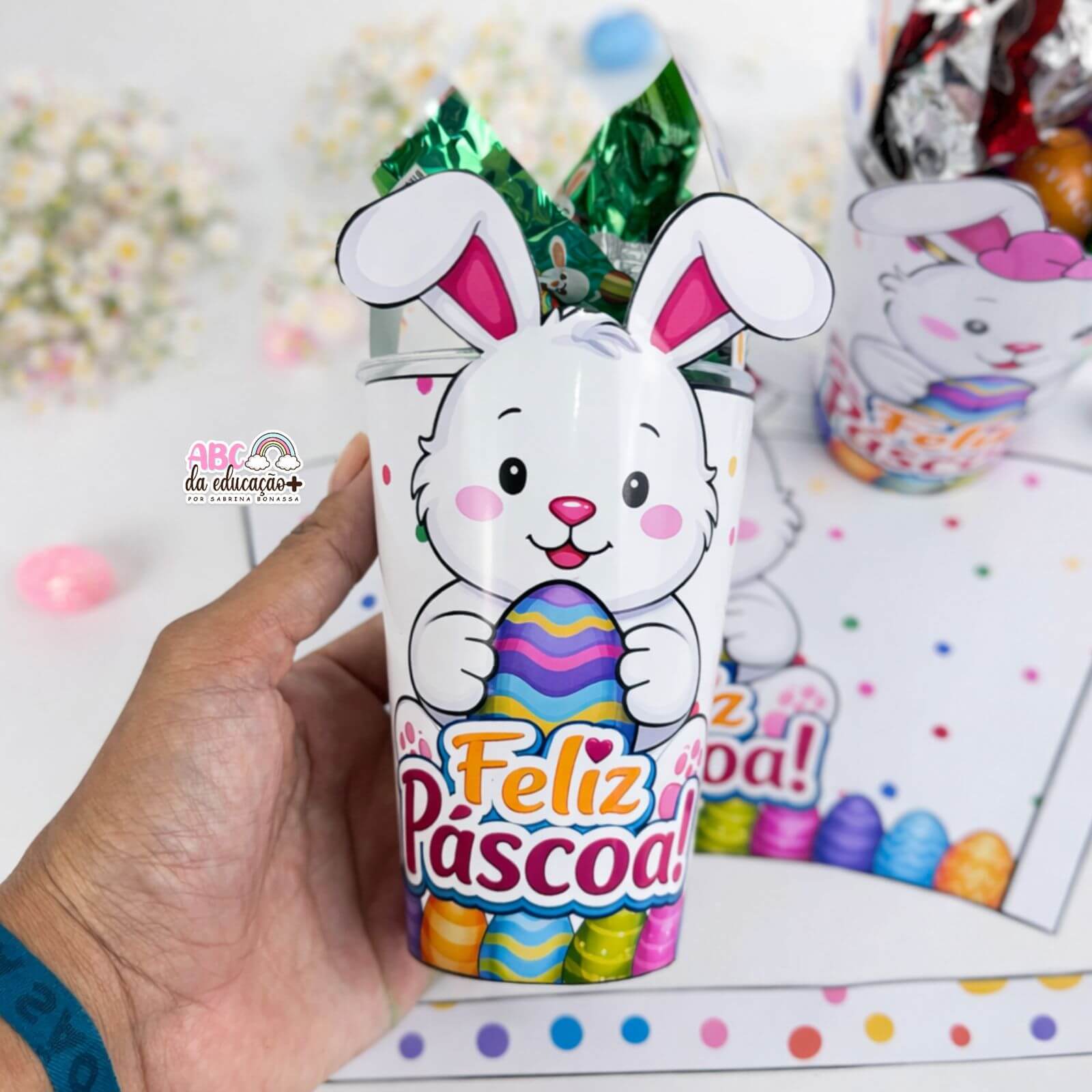 Lembrancinha Copo de Páscoa Coelhinho - Imagem 7