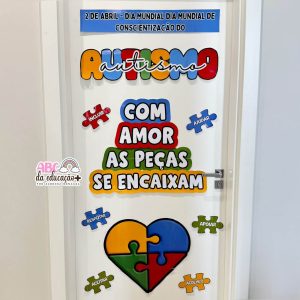 Painel de Porta + Panfleto Informativo Autismo