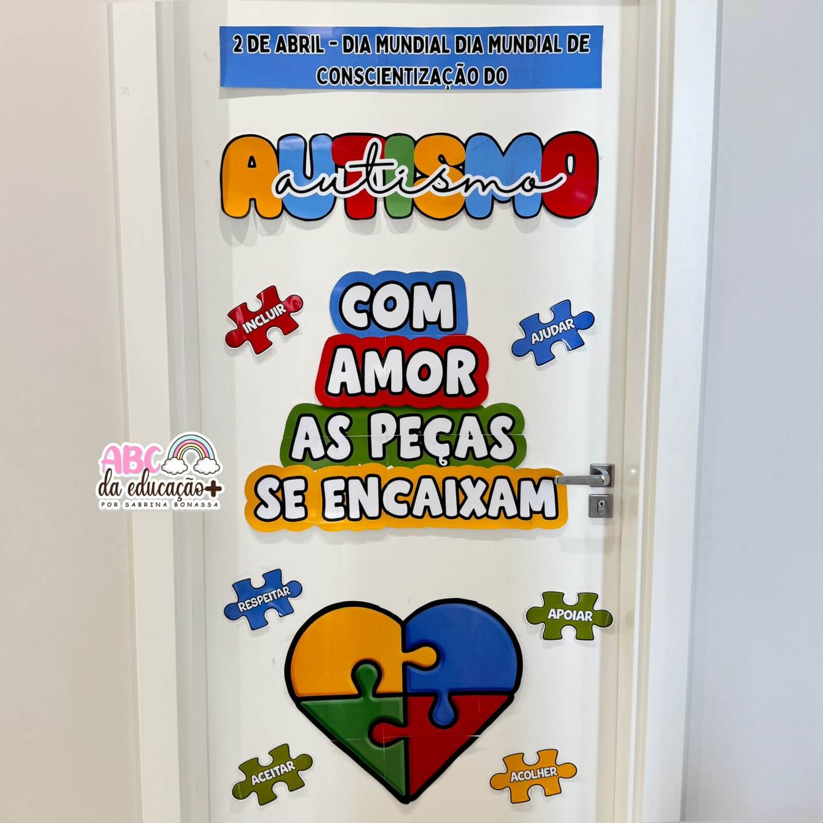 Painel de Porta + Panfleto Informativo Autismo