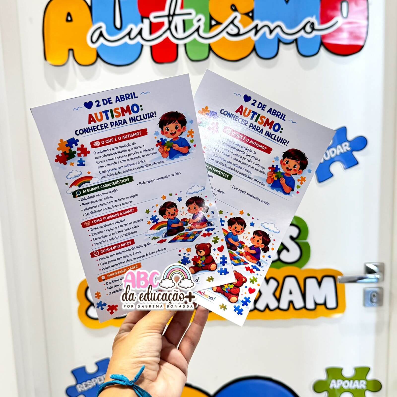 Painel de Porta + Panfleto Informativo Autismo - Imagem 2