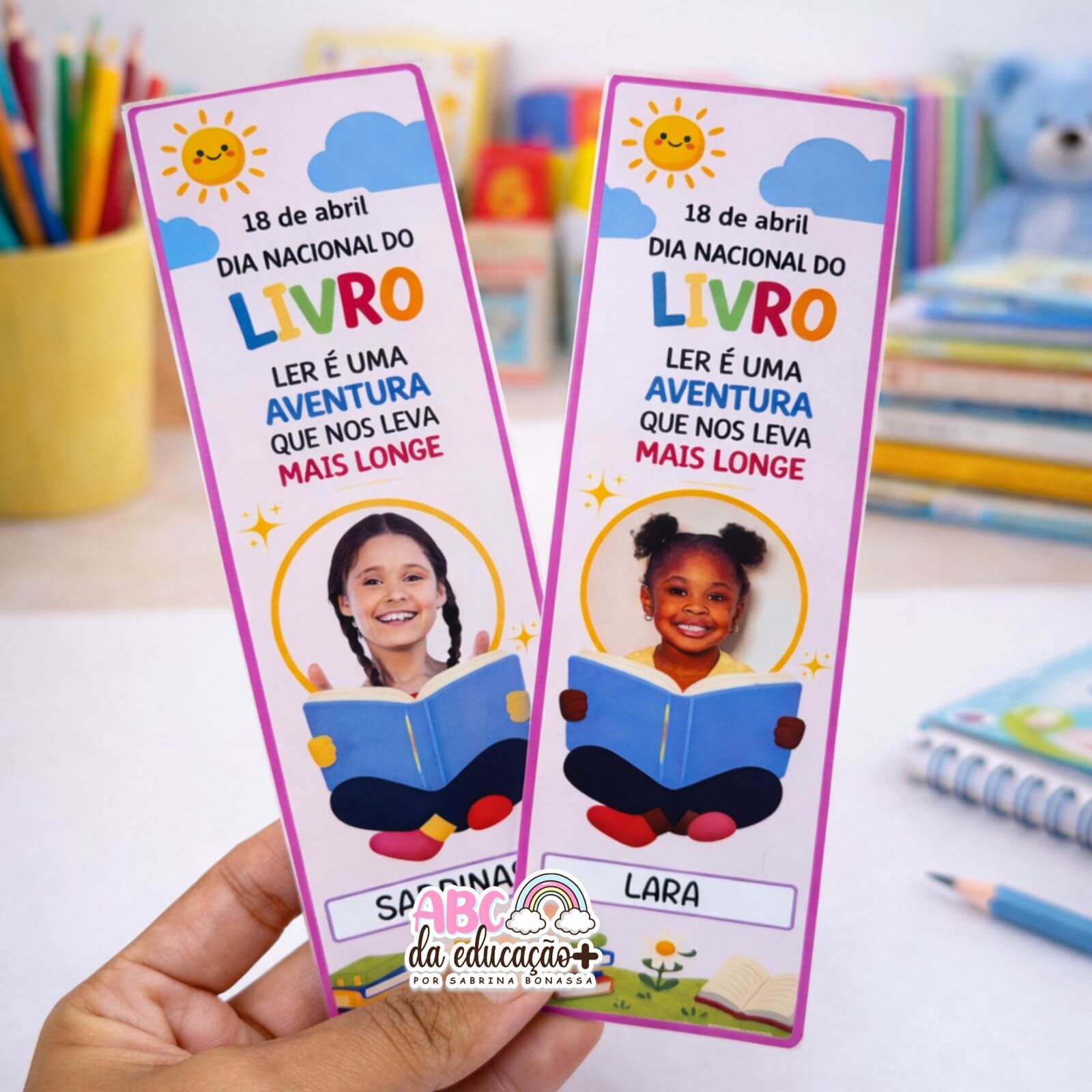 Marcadores Personalizados com Foto – Dia do Livro Infantil - Imagem 4