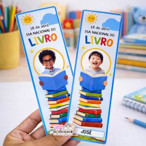 Marcadores Personalizados com Foto – Dia do Livro Infantil
