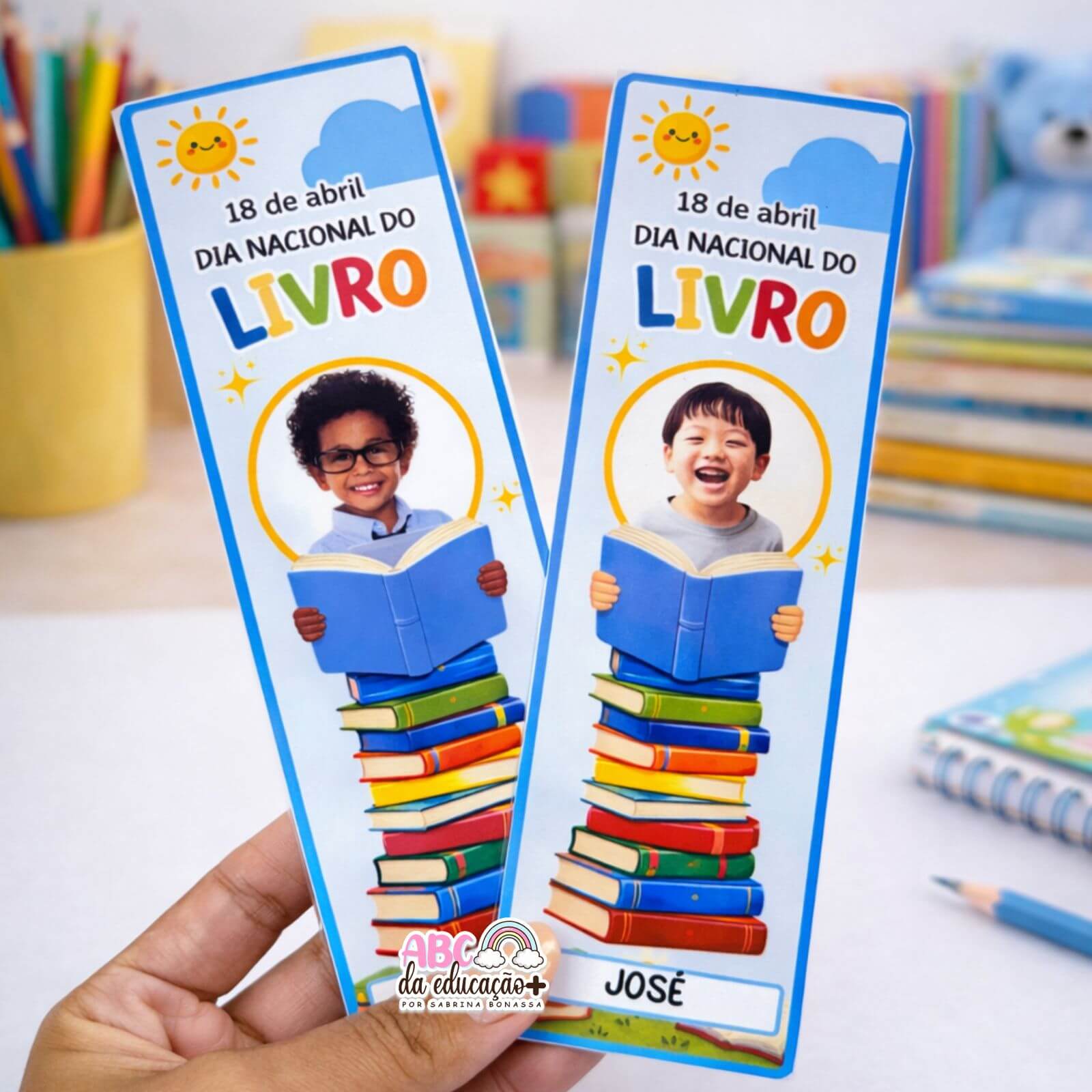 Marcadores Personalizados com Foto – Dia do Livro Infantil