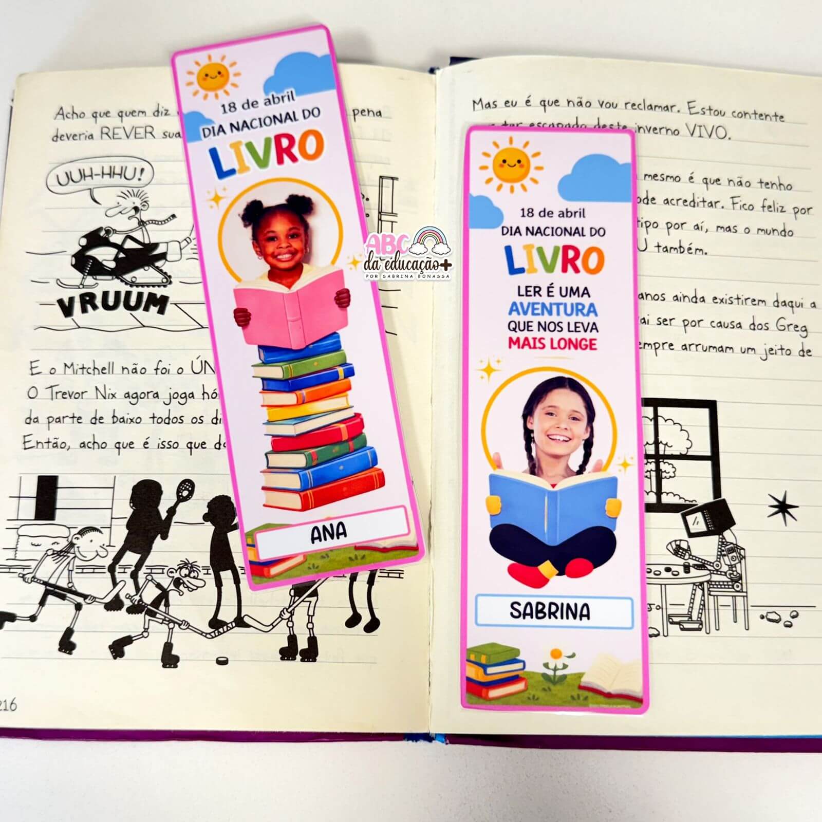 Marcadores Personalizados com Foto – Dia do Livro Infantil - Imagem 2