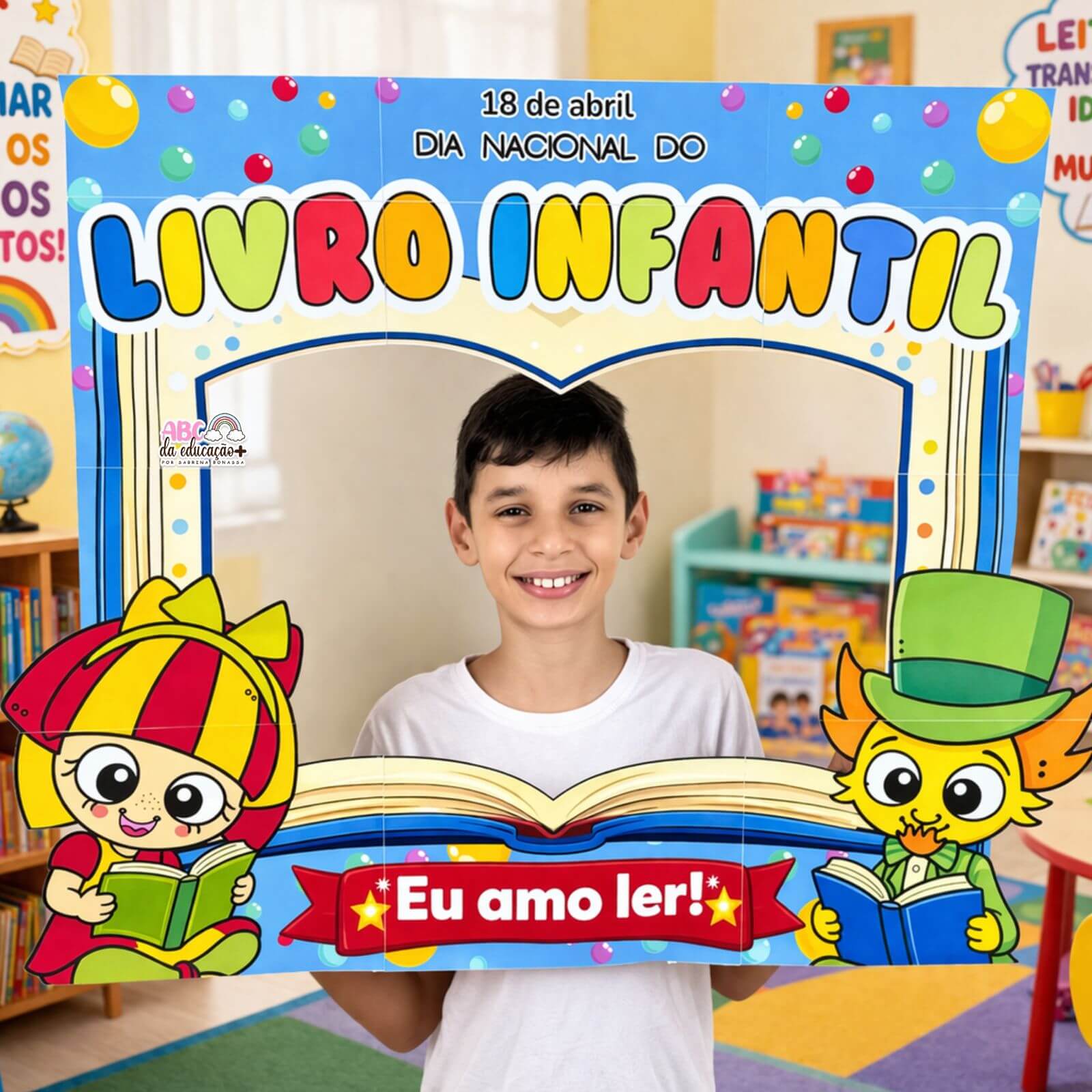 Moldura para Fotos Dia do Livro Infantil