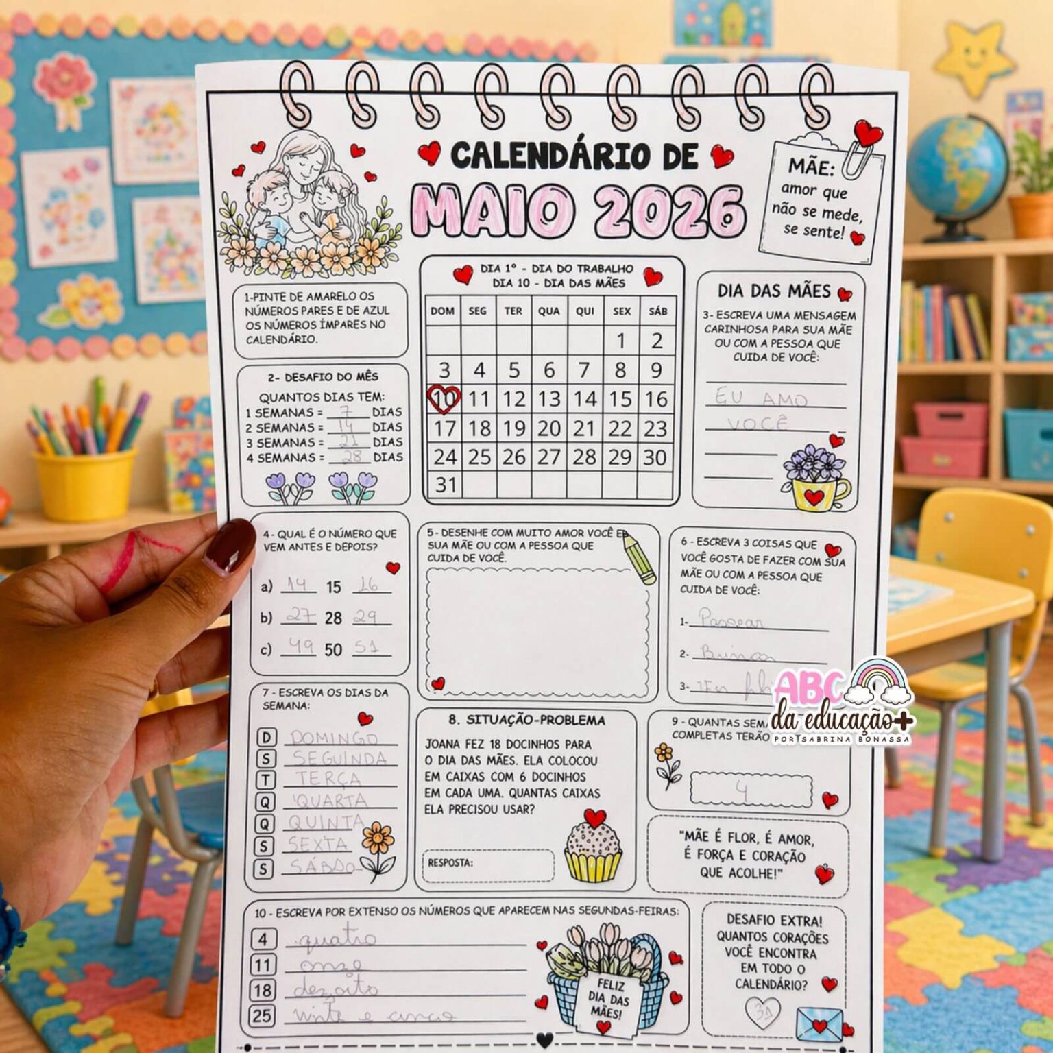 Explorando o Calendário – Maio 2026 – Loja ABC da Educação Mais – Por ...