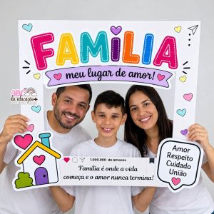 Moldura de Fotos Dia da Família para Bambolê