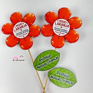 Flor lembrancinha Maio Laranja