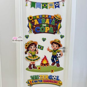 Painel de Porta Copa Junina - Arraiá do Hexa