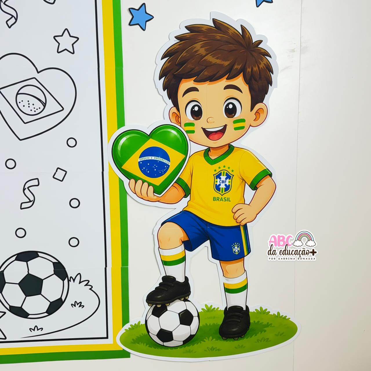 Painel Coletivo para Colorir Mascotes da Copa - Imagem 10