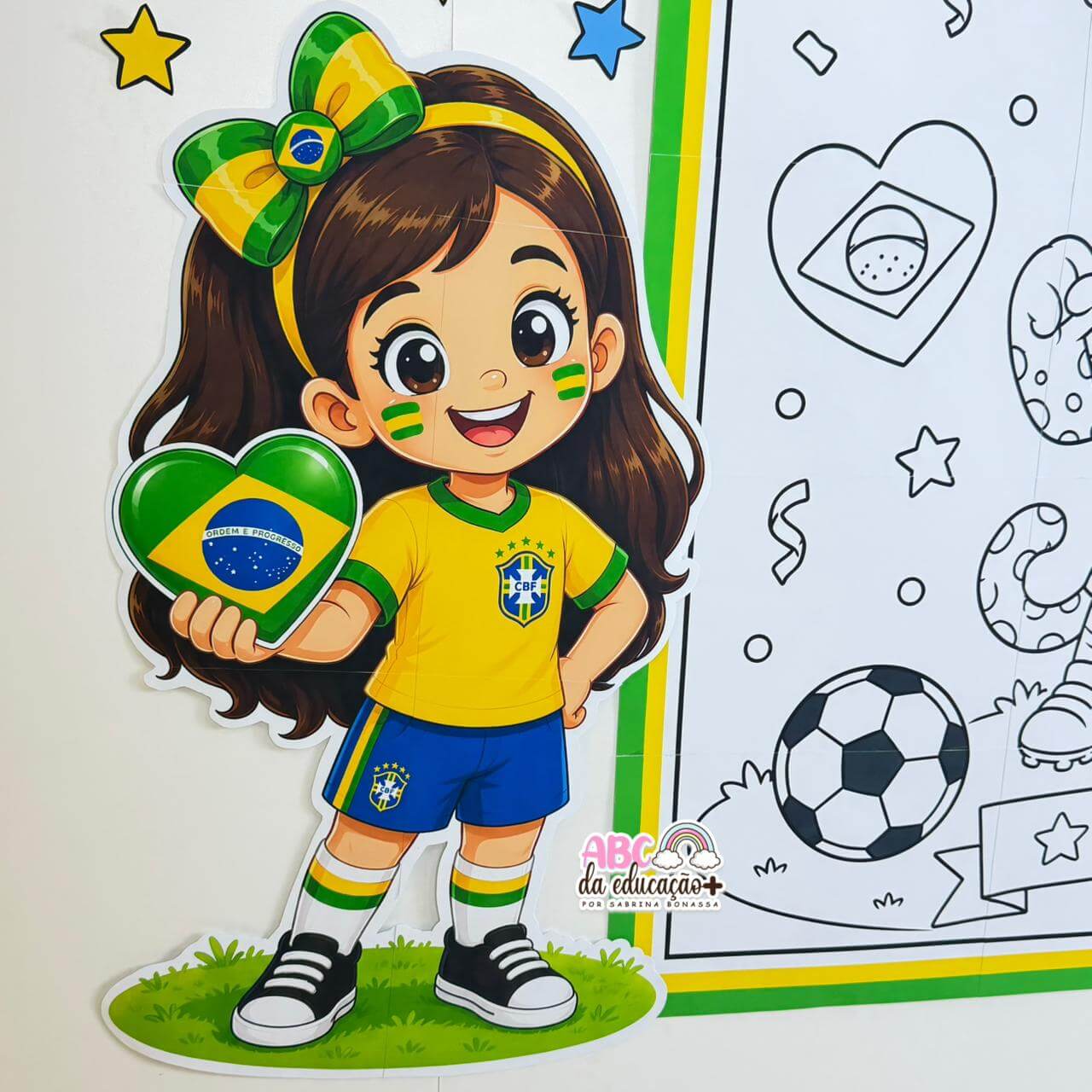 Painel Coletivo para Colorir Mascotes da Copa - Imagem 6