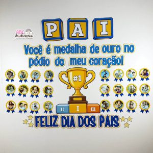 Painel dia dos Pais Medalha de Ouro