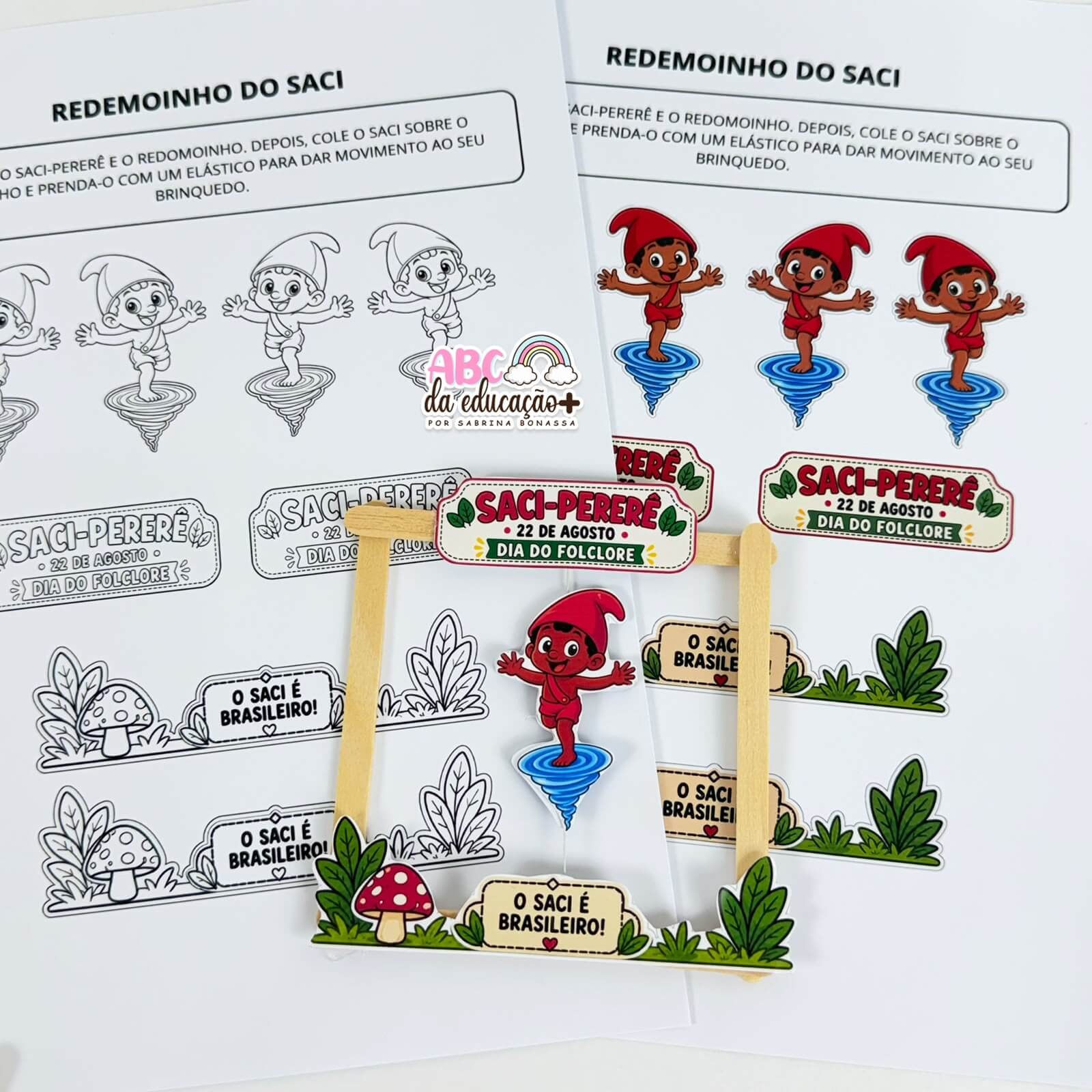 Redemoinho do Saci – Brinquedo Folclore Brasileiro - Imagem 3
