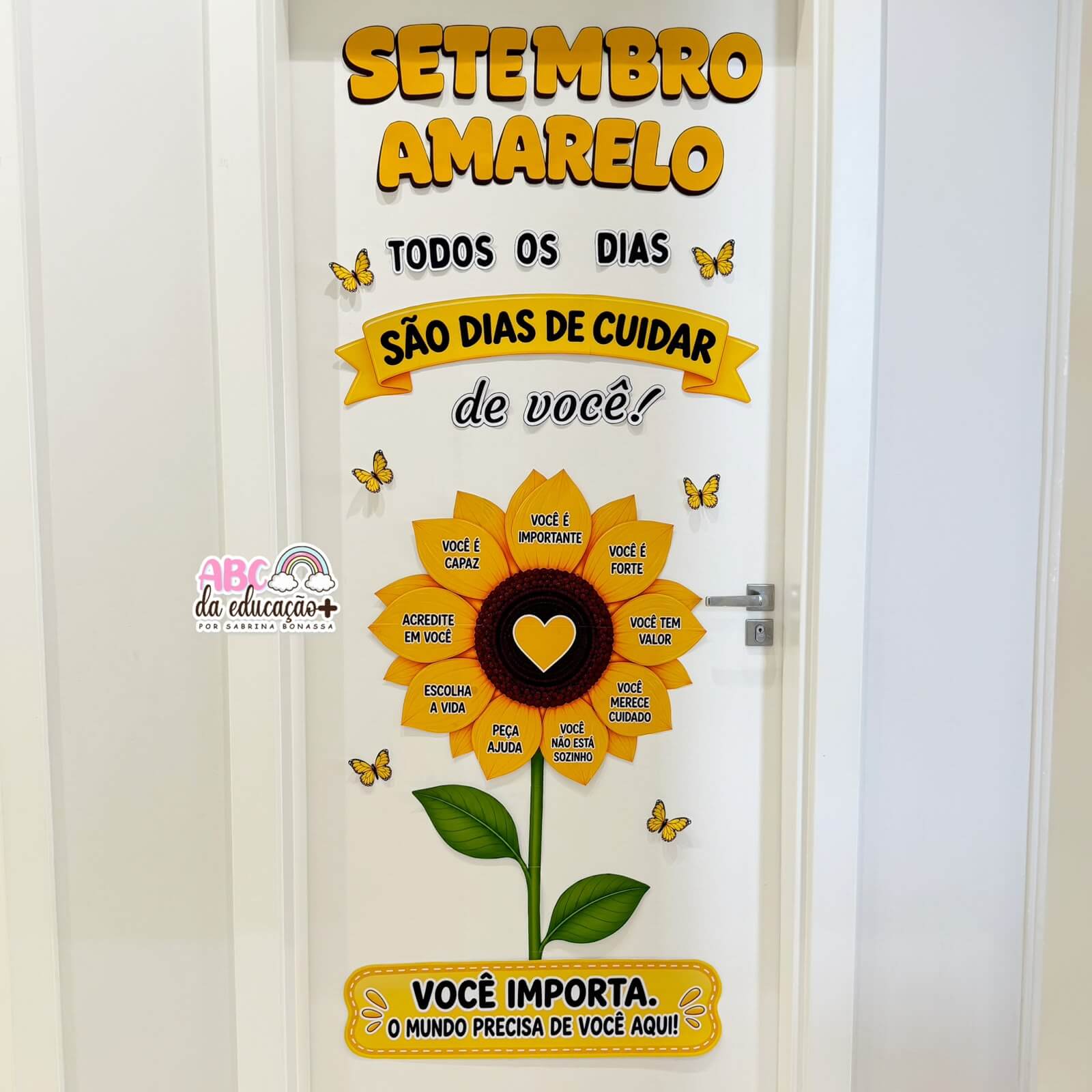 Painel de Porta Girassol - Setembro Amarelo