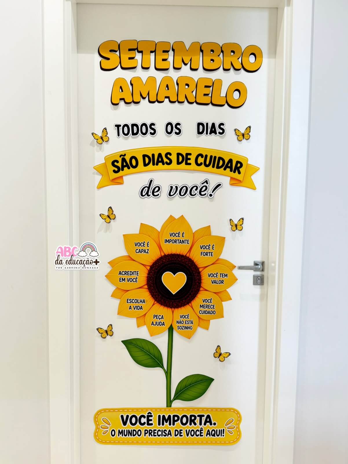 Painel de Porta Girassol - Setembro Amarelo - Imagem 4