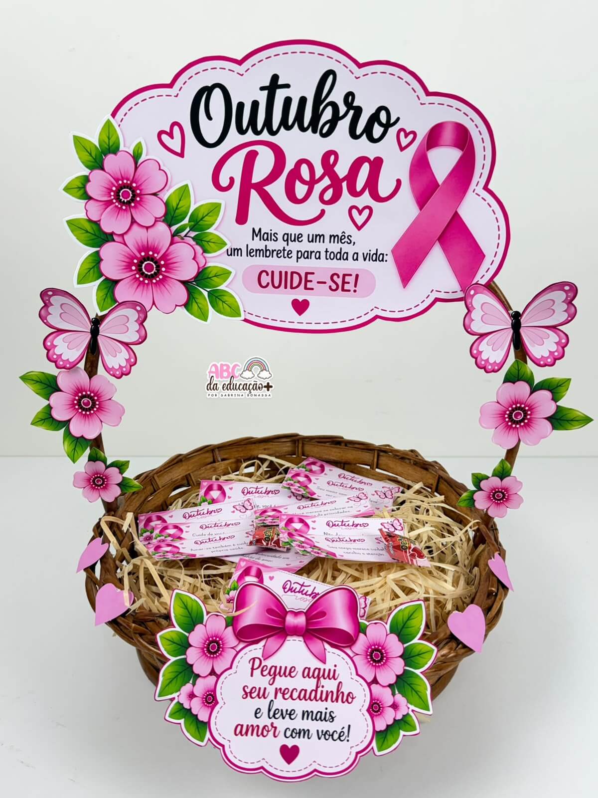 Cesta de Mensagens Outubro Rosa - Imagem 7