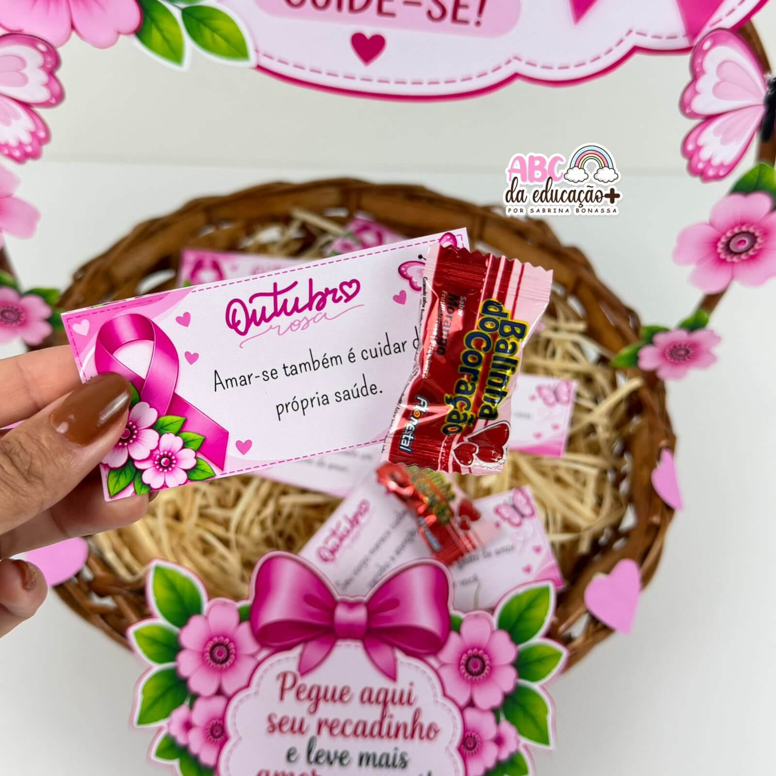 Cesta de Mensagens Outubro Rosa - Imagem 6