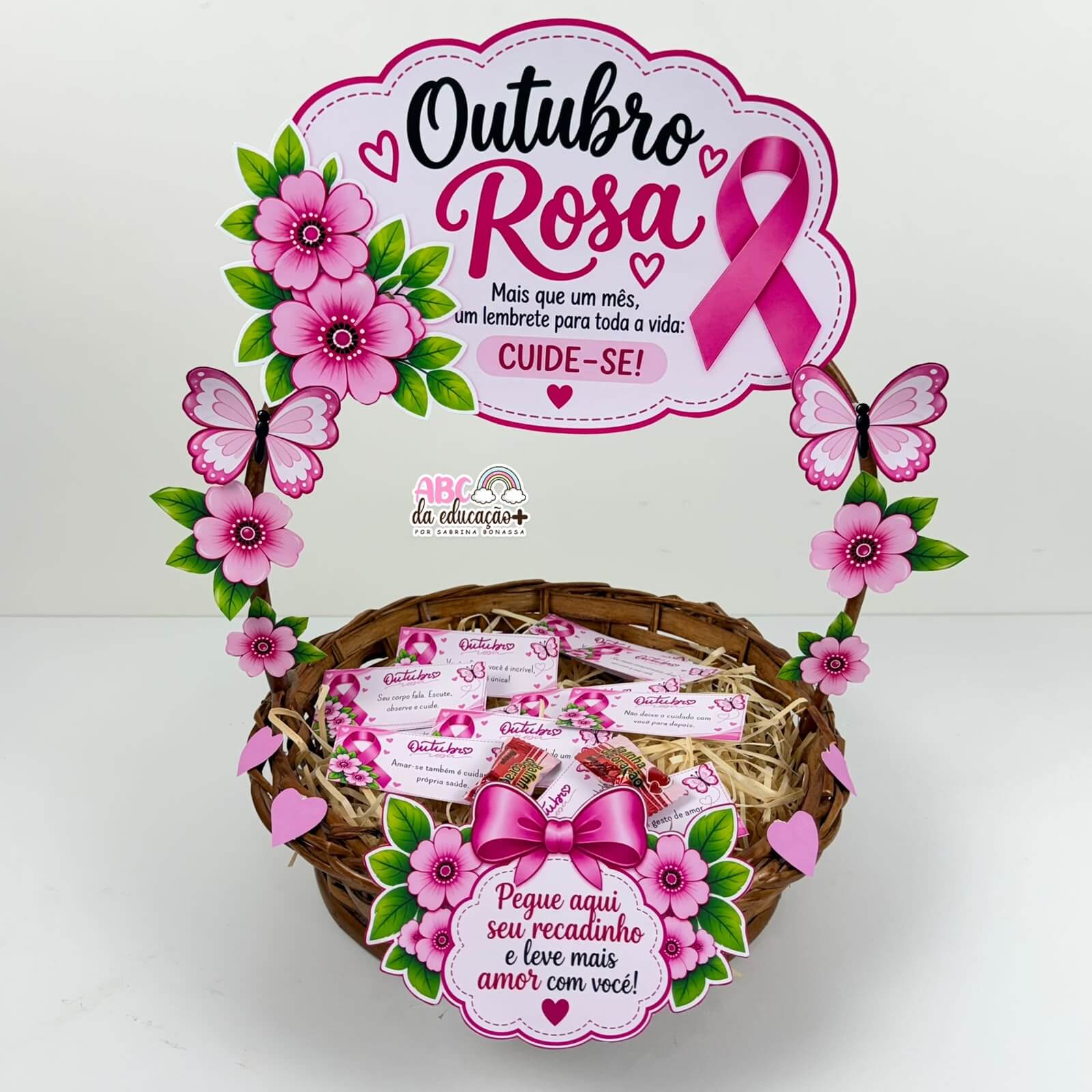 Cesta de Mensagens Outubro Rosa