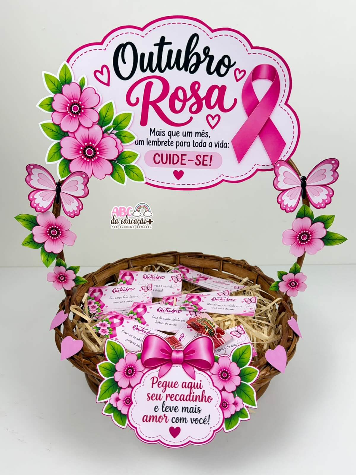 Cesta de Mensagens Outubro Rosa - Imagem 5